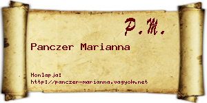 Panczer Marianna névjegykártya